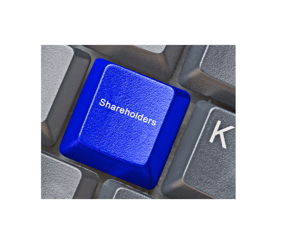 image of keyboard with Shareholders key