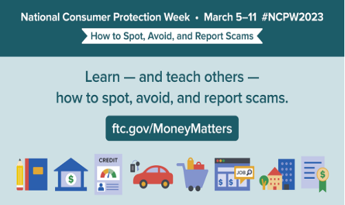 promotional graphic for National Consumer Protection week
